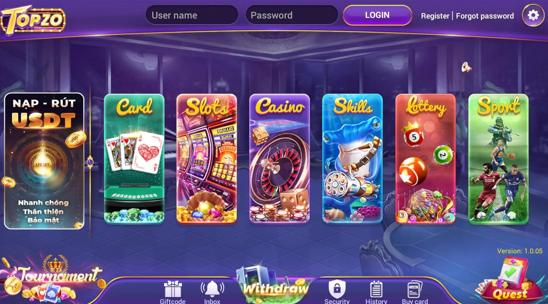 gioi thieu cong game topzo